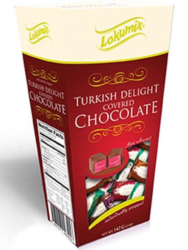Turkisk Delight - Fruktsmaksatt med Choklad 142g ✖ 12