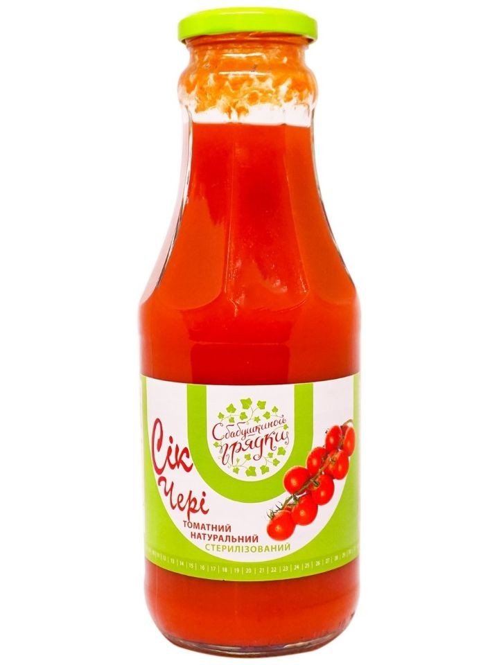 Tomatjuice av körsbärstomater – naturlig 1L ✖ 6