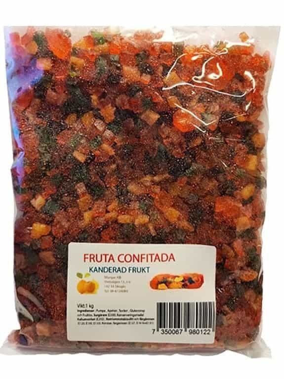 Kanderade Torkade Frukter - Blandning 1kg ✖ 10