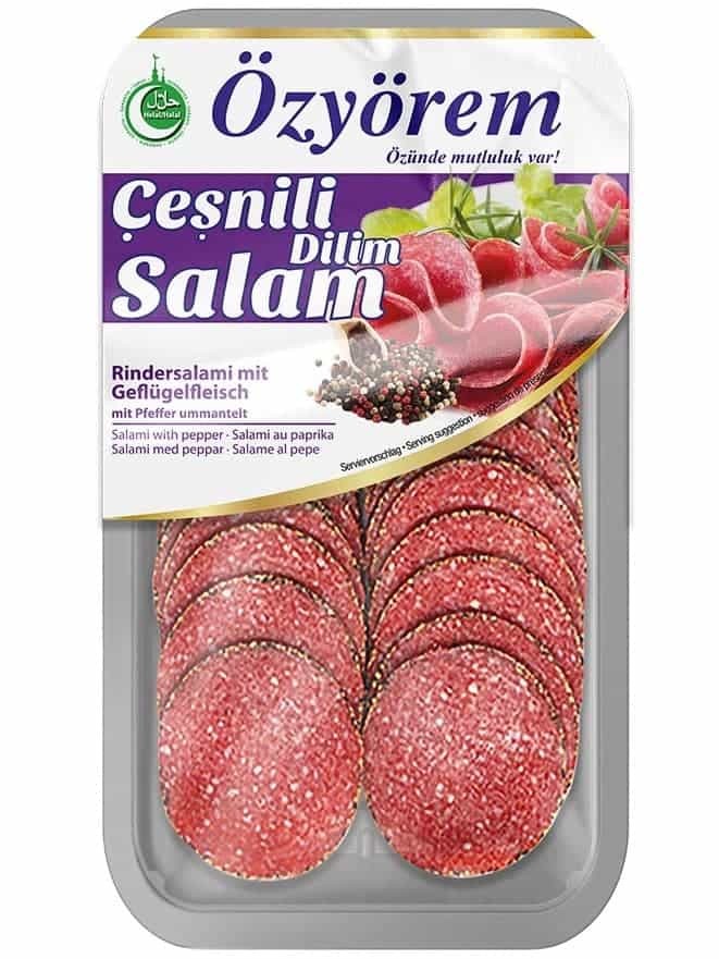 Peppartäckt Nötkött Salami Skivor 80g ✖ 12