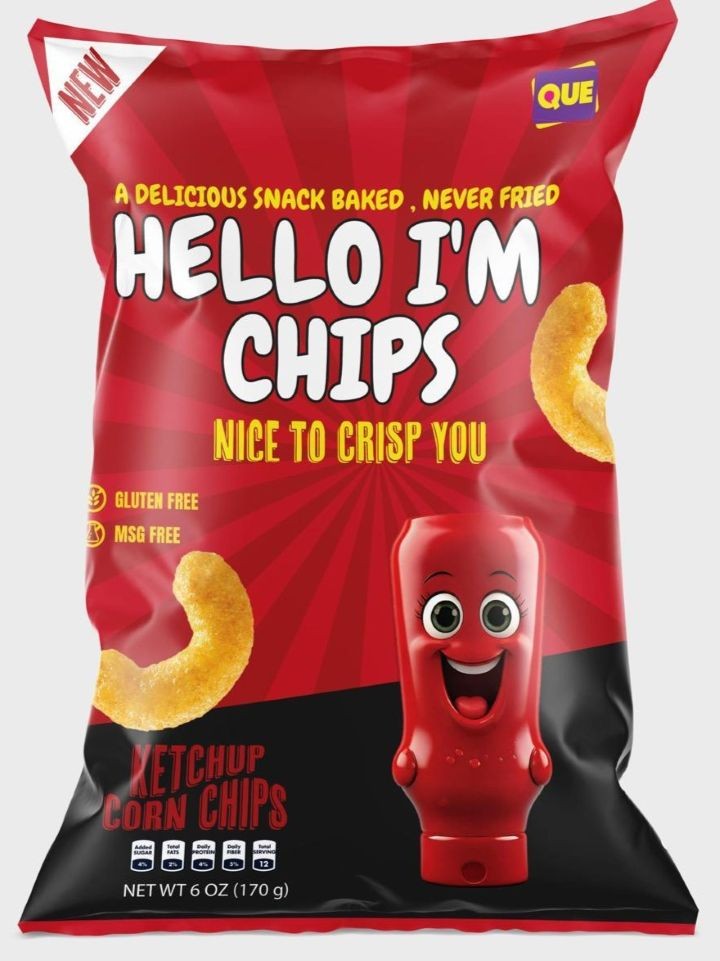 HELLO I'M CHIPS - Ketchup Majschips 65g ✖ 25