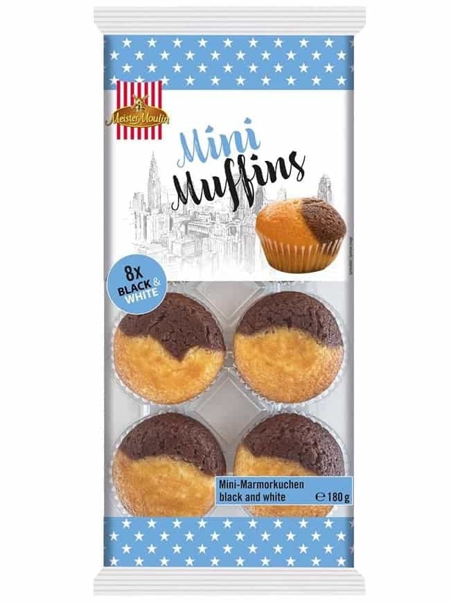 Svart & Vit Mini Muffin (8-pack) 180g ✖ 15