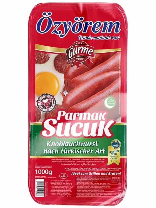 Özyörem Finger Sucuk/Korv (100% Nötkött) 1kg ✖ 9