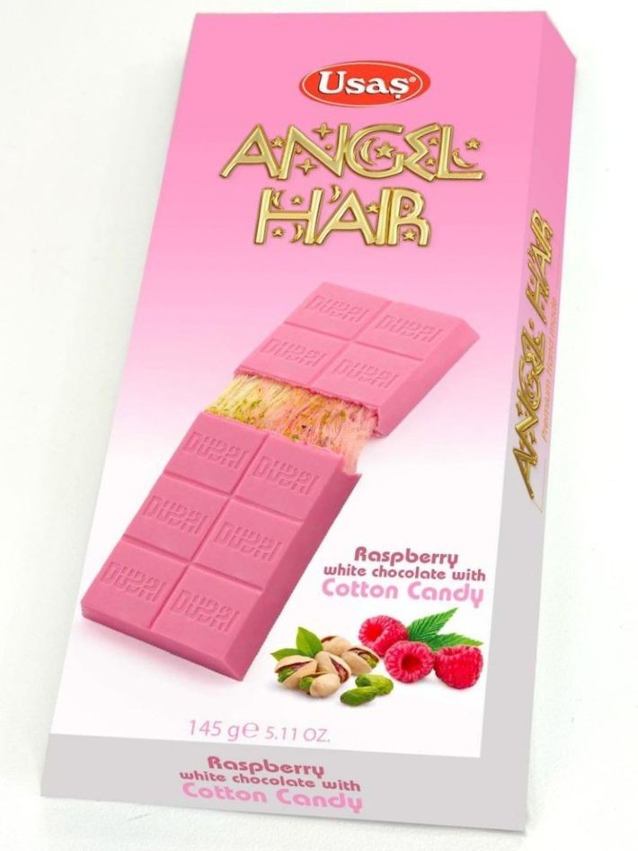 Angel Hair Vit Choklad med Pistage & Sockervadd fyllning 140g ✖ 24