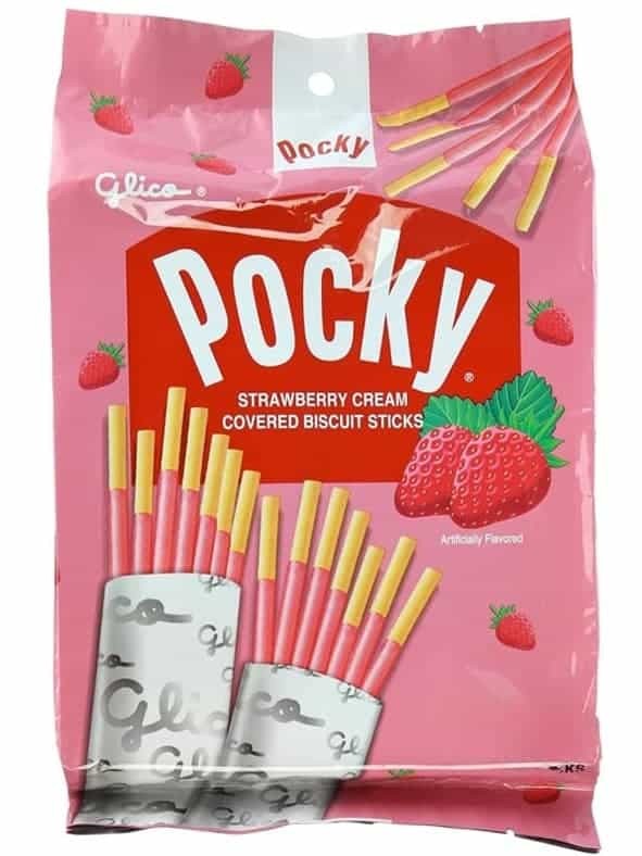 Pocky Jordgubb Smak Kexpinnar (Familjepack) 147g ✖ 20