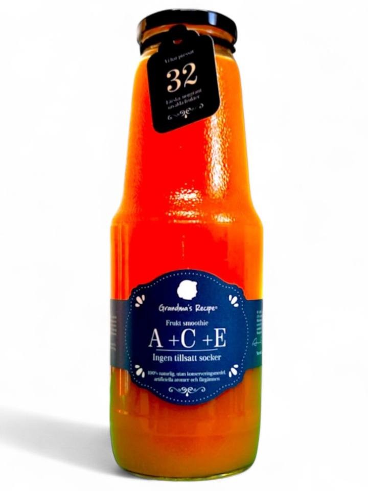 100% Färsk Pressad A+C+E Multivitamin Frukt Smoothie 1L ✖ 6