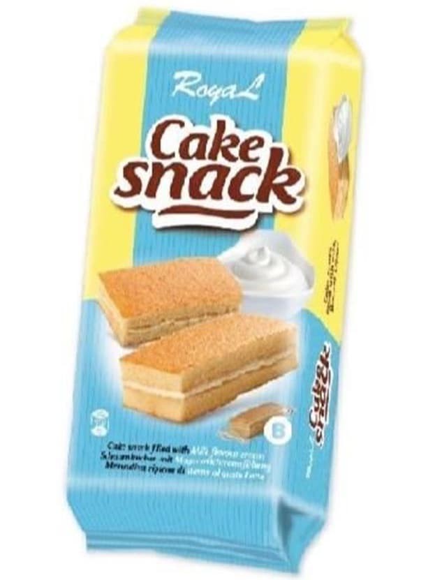 Royal Cake Snack - Mjölkkrämfylld (8-pack) 200g ✖ 12