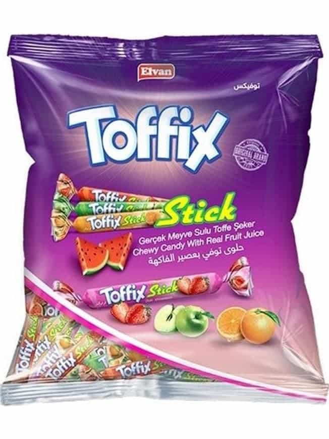TOFFIX Stick Mjuk Karamell med Äkta Fruktjuice 800g ✖ 8