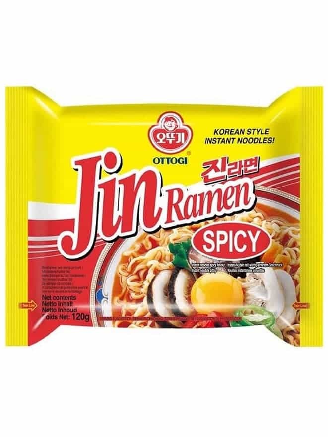 Koreansk Stil Stark Instant Noodle - Jin Ramen 120g ✖ 20
