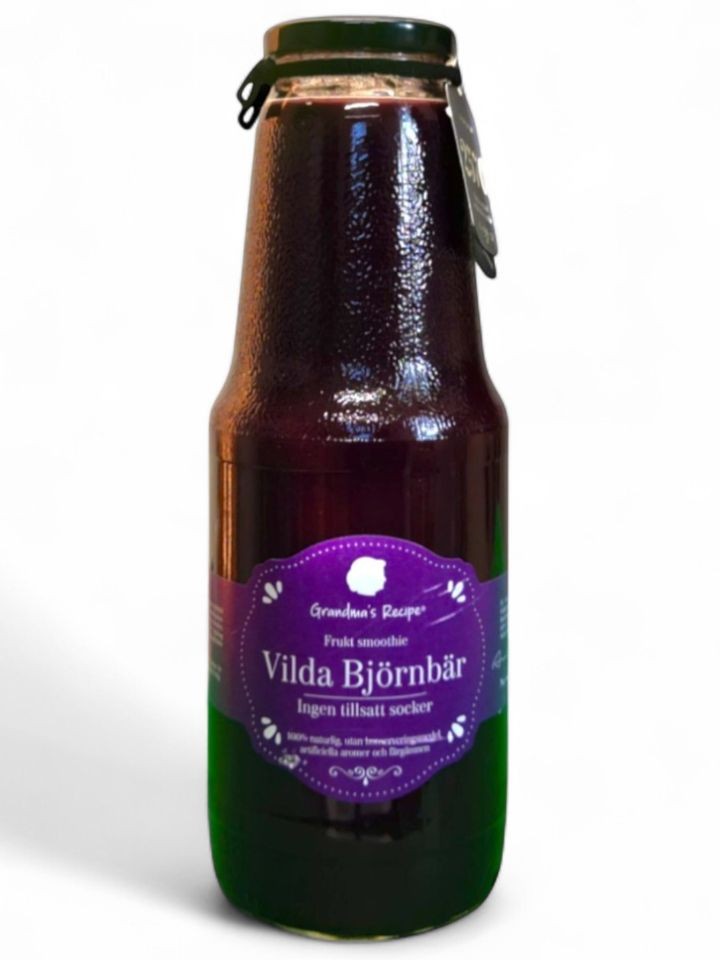 100% Färsk Pressad Björnbärs Frukt Smoothie 1L ✖ 6