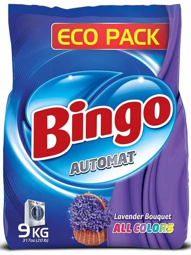 Bingo Tvättmedel för Alla Färger (Lavendeldoft) - EcoFörpackning 9kg ✖ 1