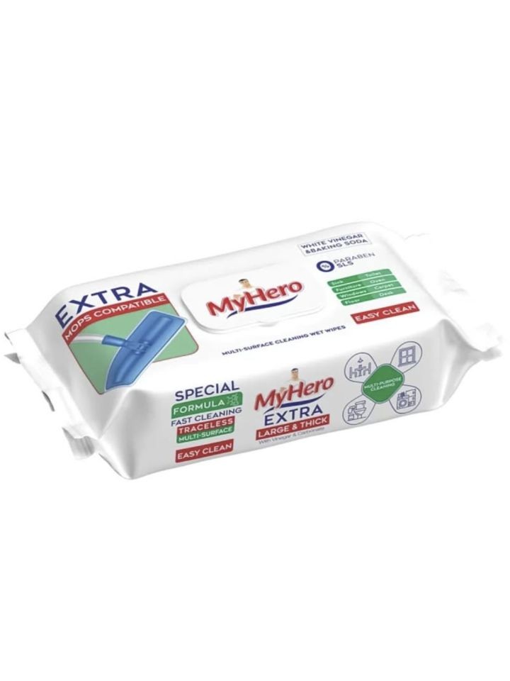 Allrengörings Våtservetter Multi Clean -Mops (Tjocka för Golv) 80pack ✖ 12