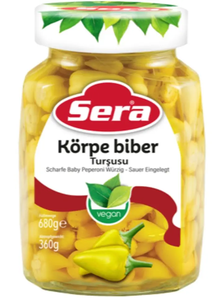 Sera | Pickled Hot Baby Peppers (Feferoni) 720ml x 12