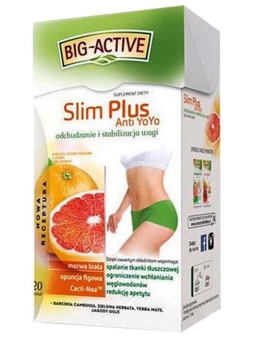 Slim Plus Anti Yoyo (för Viktminsknings) Frukt och Örtte - Grapefrukt & citrongräs (20 tepåsar) ✖ 12