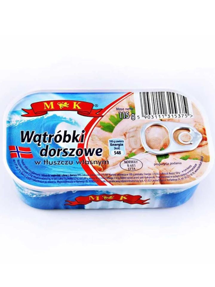 Torsklever i Eget Fett 115g ✖ 12