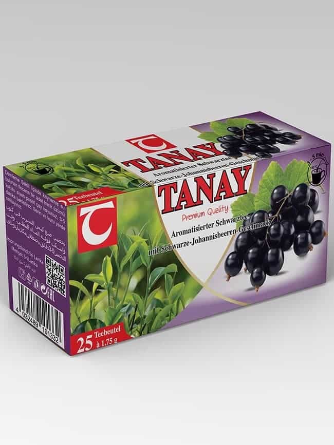 Tanay - Blackcurrant Flavored Black Tea (25 Tea Bags)