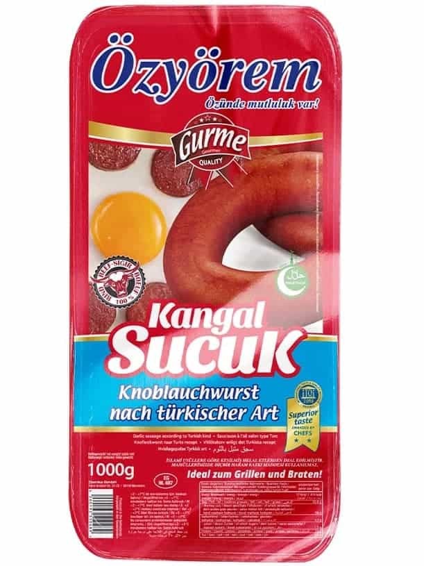 Özyörem Kangal Sucuk/Korv (100% Nötkött) 1kg ✖ 9