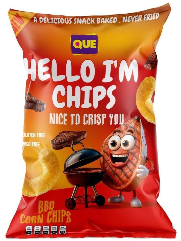 HELLO I'M CHIPS - BBQ Majschips 65g ✖ 25