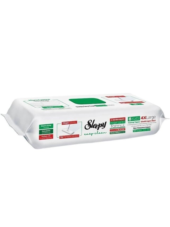 Easy Clean Mopp-kompatibla Golvservetter (Vitsåpa) 50 st ✖ 4