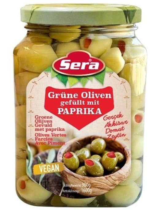 Gröna Oliver med Paprika 1600ml ✖ 6