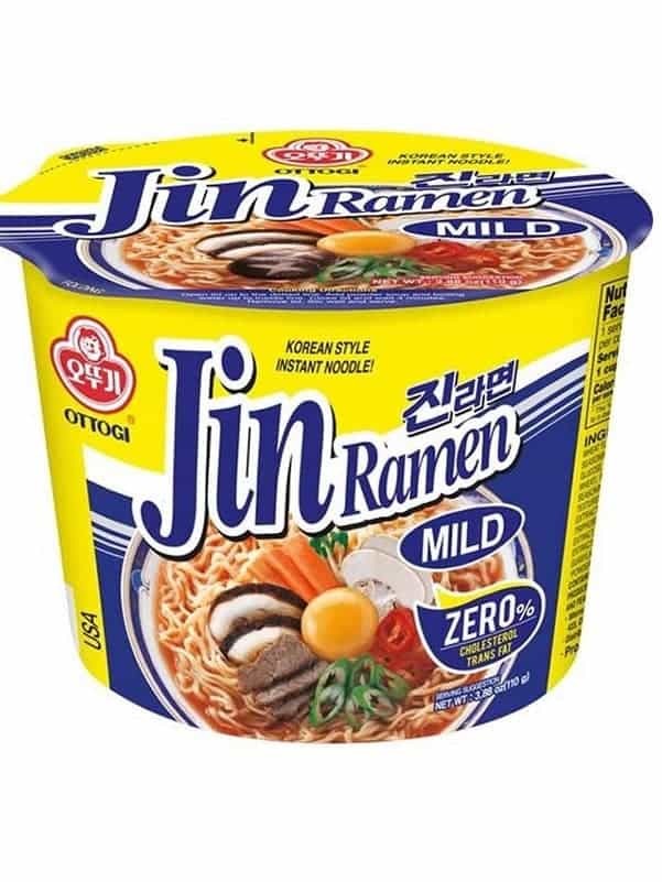 Koreansk Stil Mild Instant Noodle - Jin Ramen (Skål) 110g ✖ 12