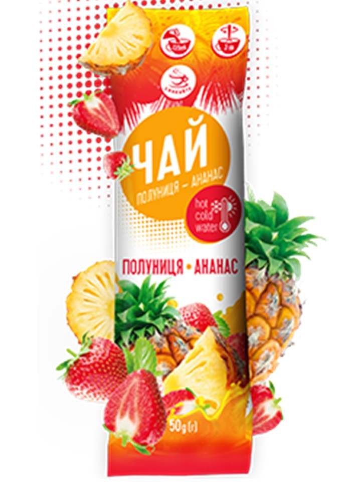 Flytande te koncentrat (Jordgubb-Ananas) 50g ✖ 12