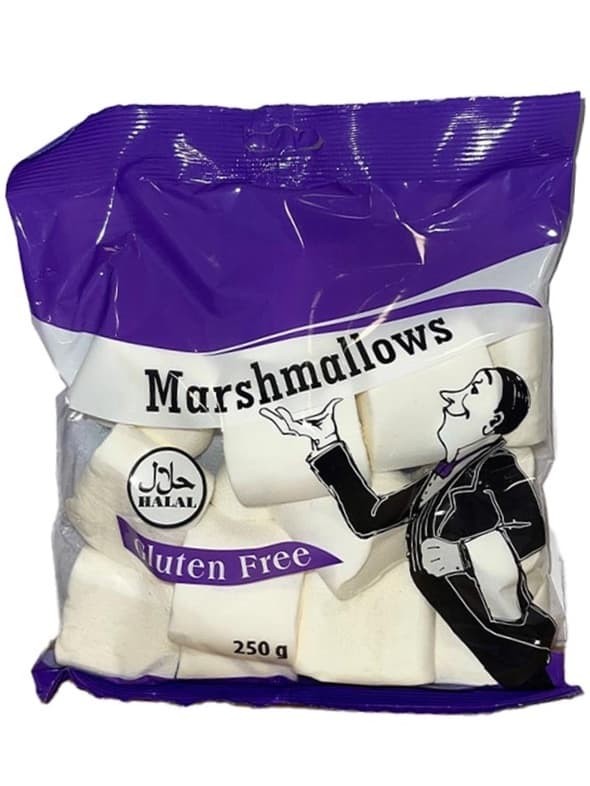 Marshmallows BBQ Jumbo Vanilj - (Halal & Glutenfri) 250g ✖ 18