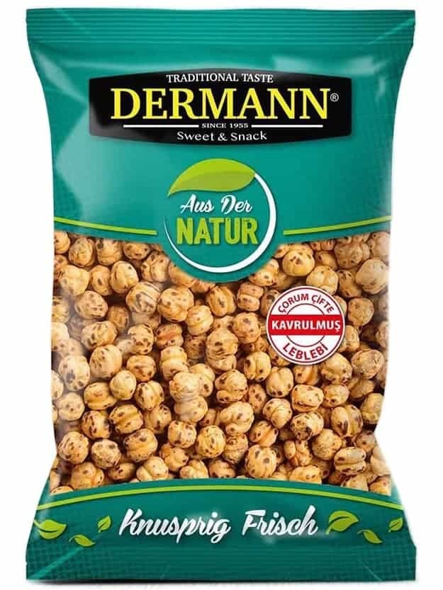 Dubbelt Rostade Gula Kikärtor 200g ✖ 12