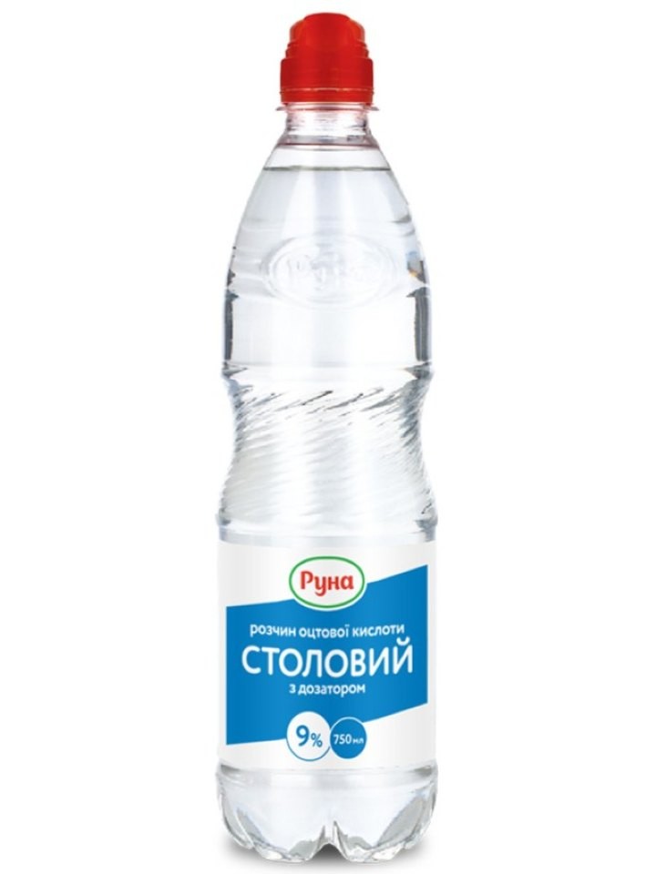 Ättika (Stoloviy) 9% med lätt lock 750ml ✖ 9