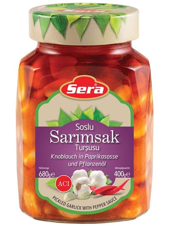 Inlagda Vitlöksklyftor i Paprikasås 720ml _(1 pk/12)