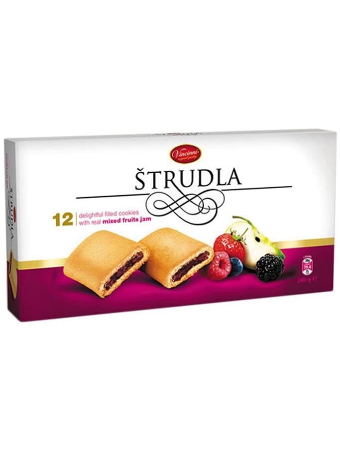 Strudel- Blandad Fruktsyltfylld Kaka 240g ✖ 12