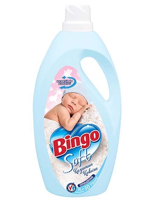 Bingo Soft Sköljmedel (Babydoft - Hypoallergen) 3L ✖ 6