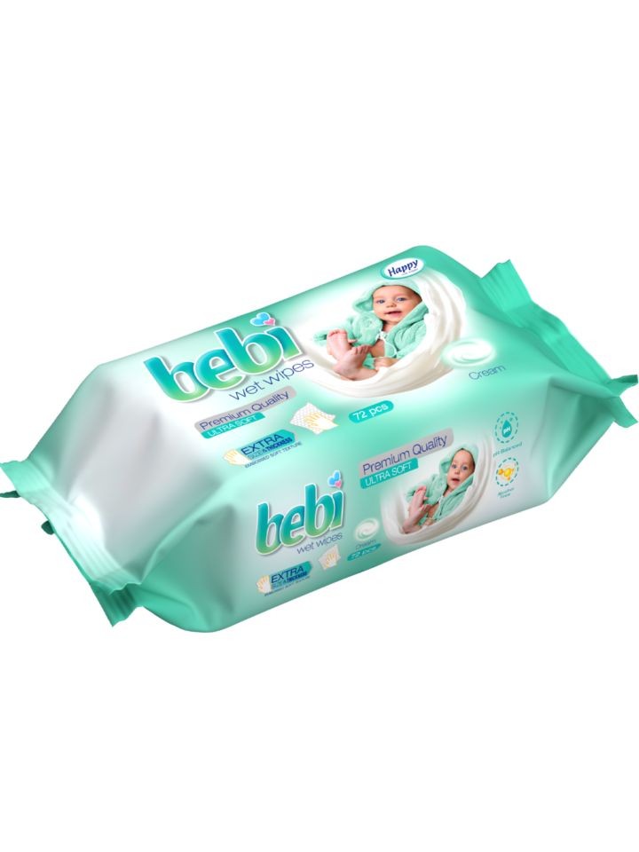 Våt Servetter Bebi med Kräm 72pcs ✖ 24