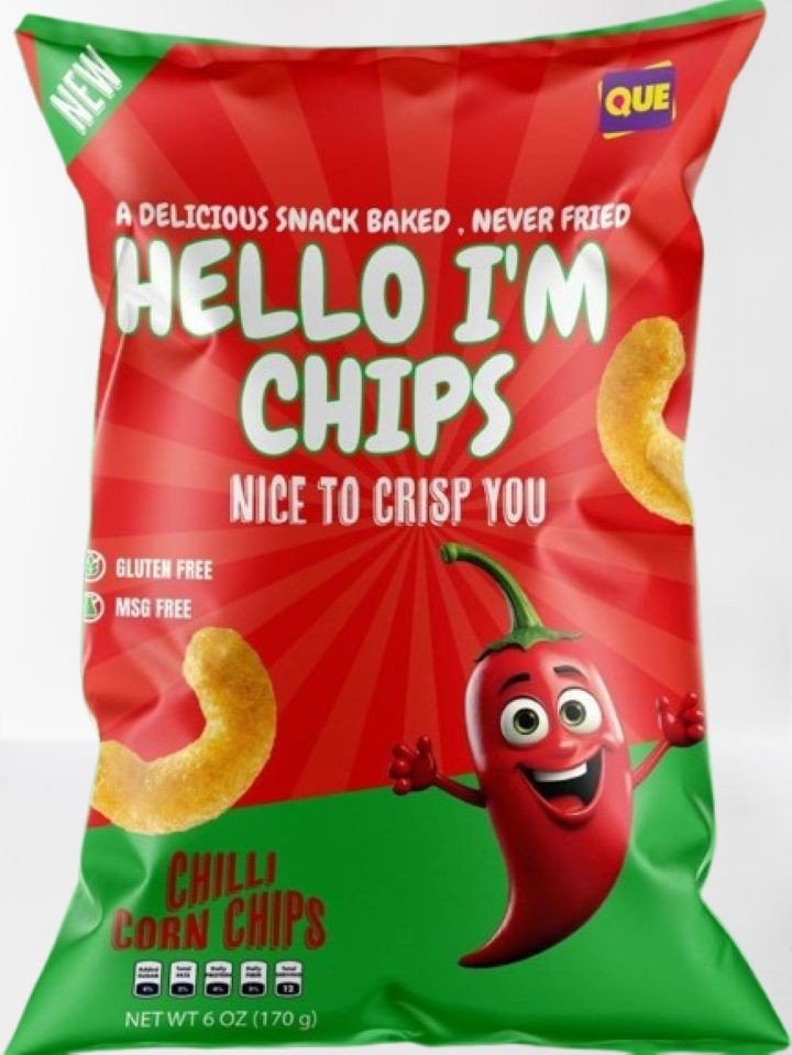 HELLO I'M CHIPS - Chili Majschips 65g ✖ 25