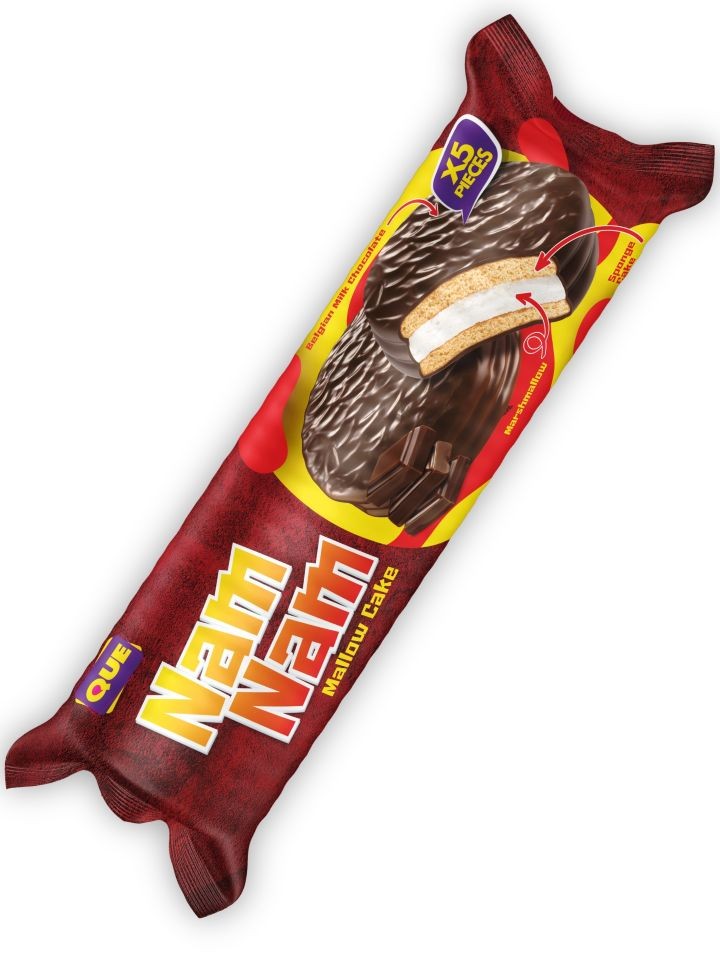 Nam Nam - Chokladöverdragna Marshmallow Sandwichkakor 125g ✖ 12