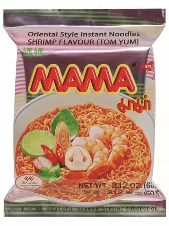 Instant Noodle med Tom Yum Räksmak 60g ✖ 30