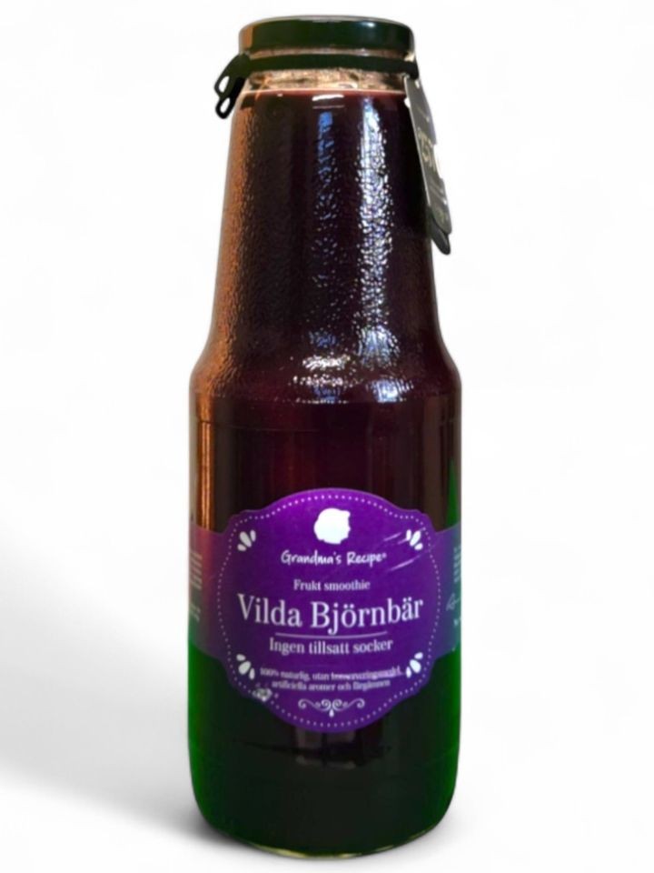 100% Färsk Pressad Vild Blåbärs Frukt Smoothie 1L ✖ 6