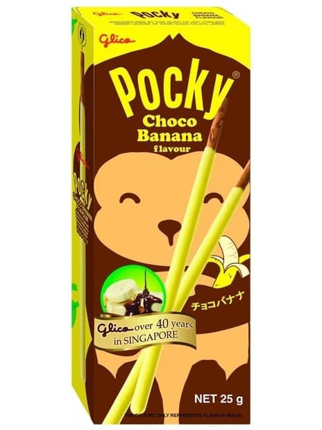 Pocky Choklad Banan Smak Kexpinnar 25g ✖ 10