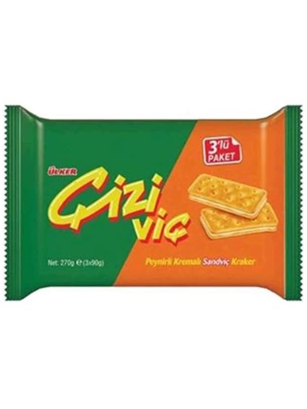 Çizi Viç Peynirli Sandviç Kraker 3’lü Paket 246g  ✖ 12