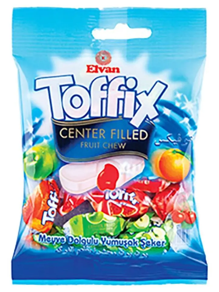 ELVAN TOFFİX GERÇEK MEYVE SULU DOLGULU YUMUŞAK ŞEKER 300G