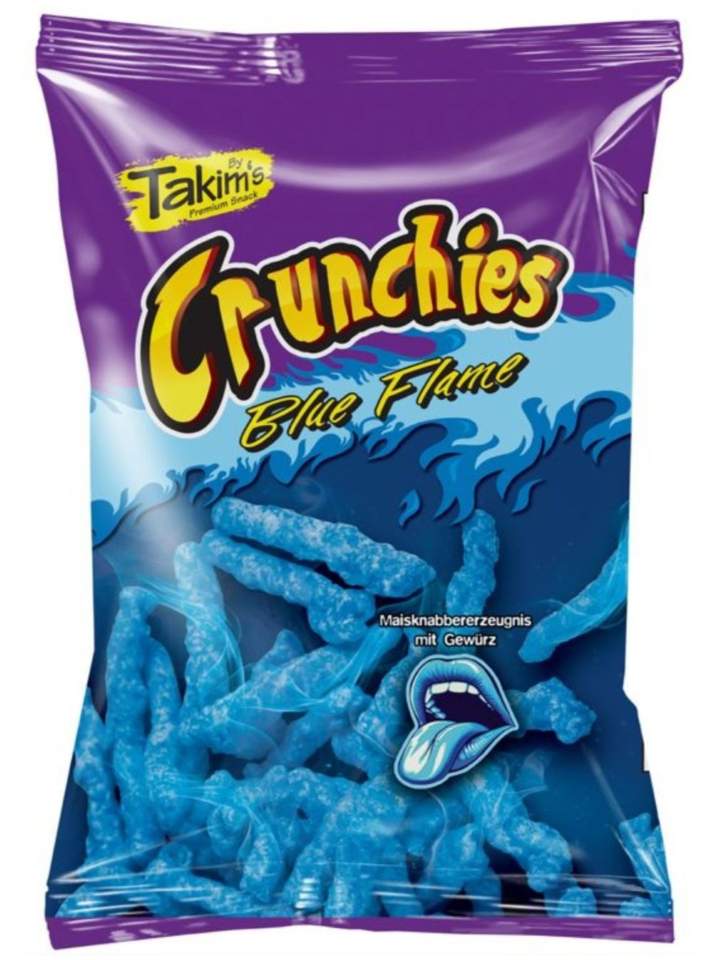 Crunchies Blå Flamma Majschips 90g _(1 pk/24)