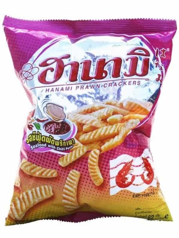 Räk Cracker med Skaldjur och Chilipasta Smak 60g ✖ 24
