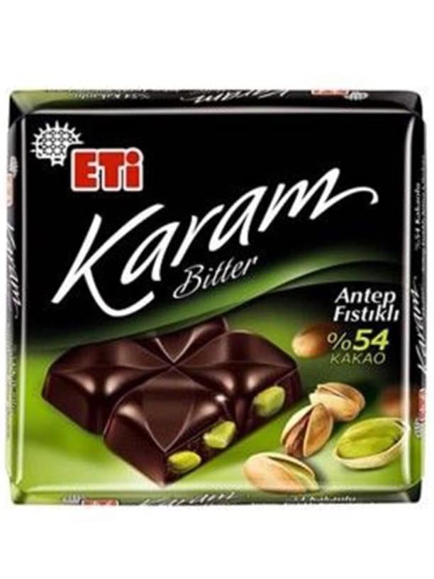 Karam Mörk Choklad 54% Kakao med Pistagenötter 60g ✖ 10