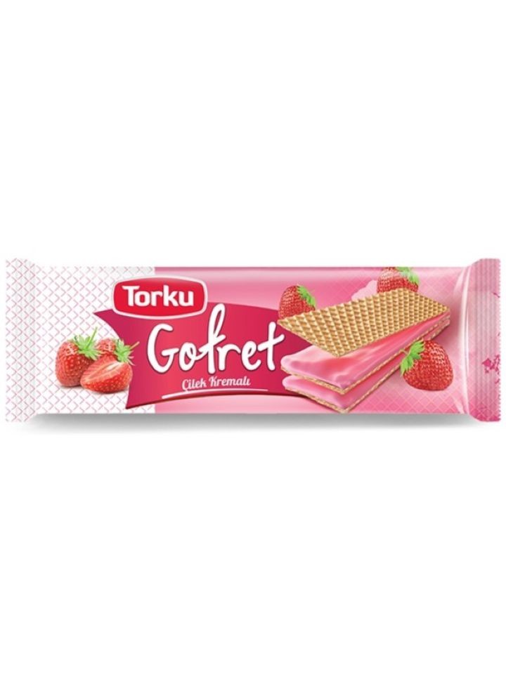 Wafers med Jordgubbskräm 142g ✖ 19