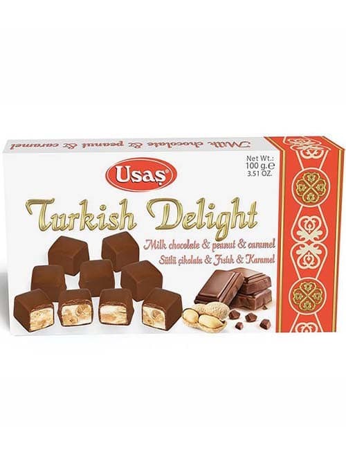 Turkisk Delight - Jordnöt & Karamellsmak Chokladöverdragen 100g ✖ 24
