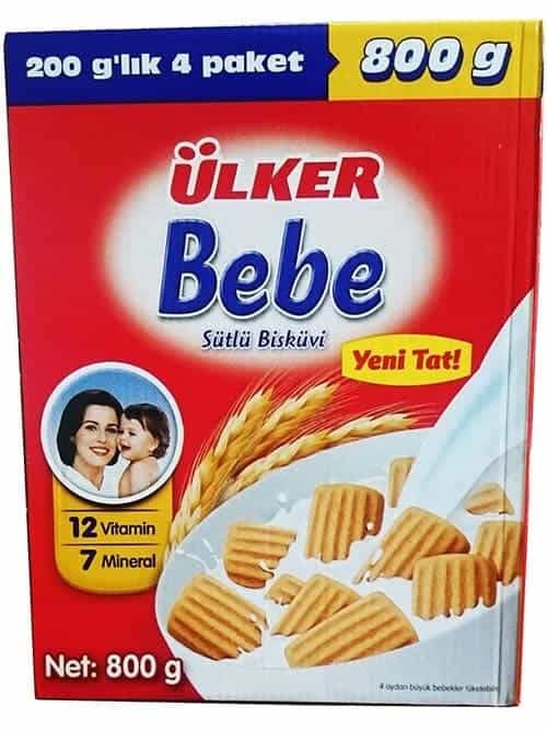 Baby Mjölkig Kex (Med Vitaminer & Mineraler) 800g ✖ 4