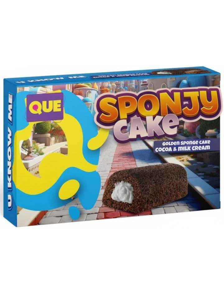 SPONJY - Kakao- och Mjölkkräm Sockerkaka 200g _(1 pk/18)