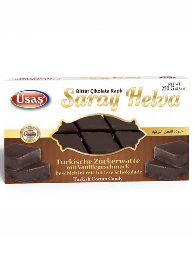 Saray Halva (Turkisk Sockervadd) - Mörk Chokladöverdragen 250g ✖ 12
