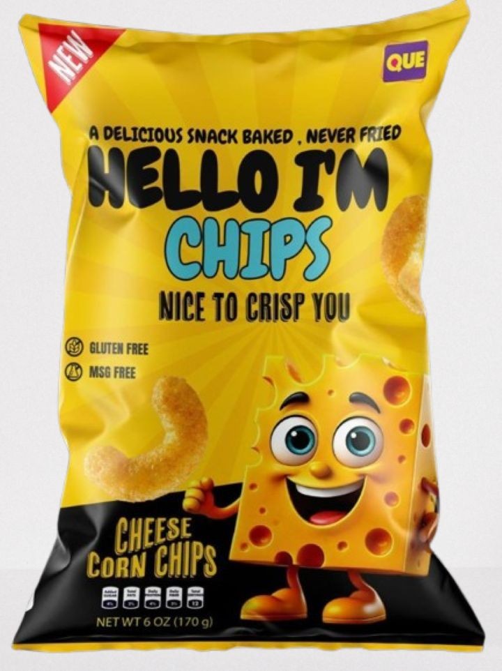 HELLO I'M CHIPS - Ost Majschips 65g ✖ 25