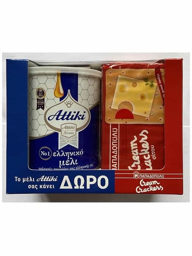 Grekisk Honung 1kg (+ Cracker-present, kampanjpaket) ✖ 6